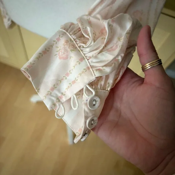 FOR LOVE & LEMONS Carly Top  Rose Dainty Open Back‎ Size Large NWT - Picture 3 of 10